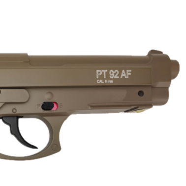Pistol CO2 Airsoft, PT92 TAN Full Metal, Cybergun